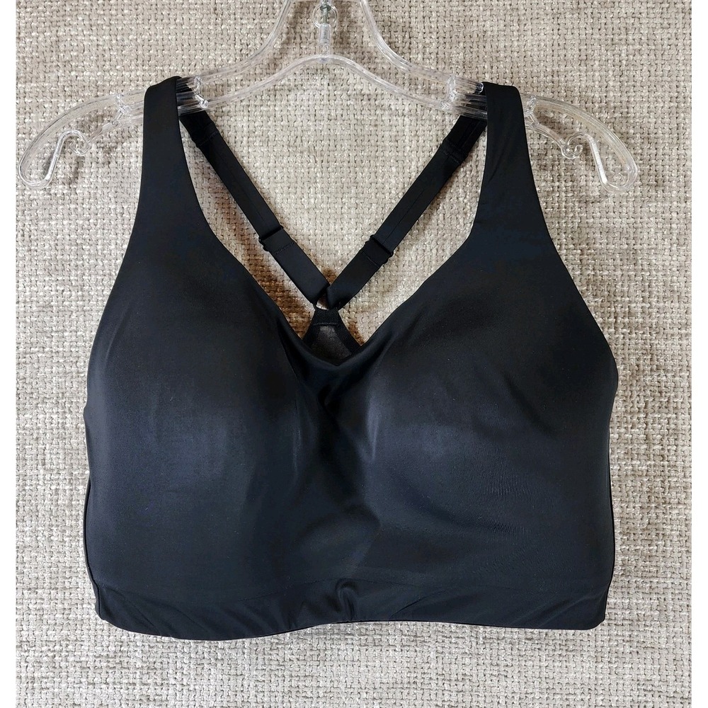 Athleta Advance High Impact Sports Bra Womens 38DD Black Adjustable Gym EUC